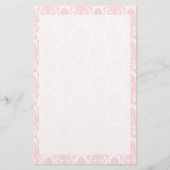 Light Pink Girly Damask Briefpapier (Voorkant)