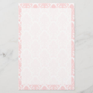 Light Pink Girly Damask Briefpapier