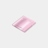 Light Pink Glitter Drips Shimmer Post-it® Notes (Schuin)