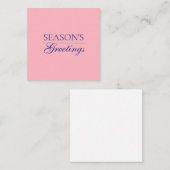 Light Pink Happy New Year Merry Christmas Holiday Notitiekaartje (Voorkant / Achterkant)