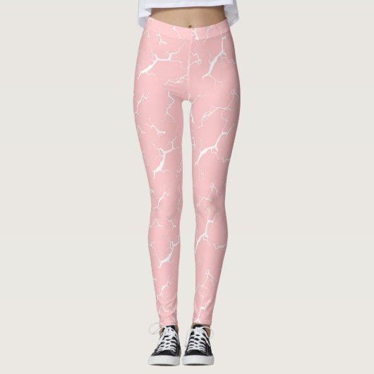 light pink leggings with tie-dye design (Voorkant)