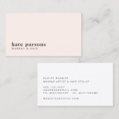 Light Pink Makeup and Hair Beauty Visitekaartje (Voorkant / Achterkant)