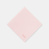 Light Pink Monogrammed Bachelorette Party Servet (Hoek)