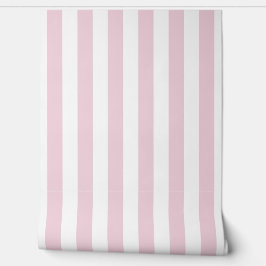 Light Pink Peony Stripes Behang