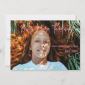 Light Pink Photo Afstuderen aangekondigd Kaart (Voorkant)