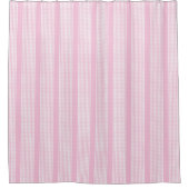 Light Pink Plaid Curtain Stylish Bathroom Flair Douchegordijn (Voorkant)