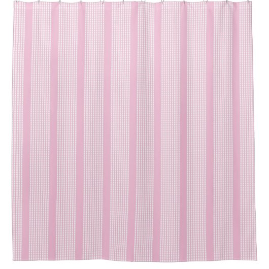 Light Pink Plaid Curtain Stylish Bathroom Flair Douchegordijn (Voorkant)