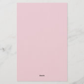 Light Pink Plain Attractive Stylish Business Briefpapier (Achterkant)