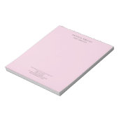 Light Pink Plain Attractive Stylish Business Notitieblok (Linkerzijde)