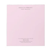 Light Pink Plain Attractive Stylish Business Notitieblok (Voorkant)