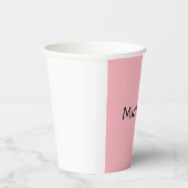 Light Pink Professional Unique Casual Handwriting Papieren Bekers (Rechts)