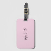 Light Pink Professional Unique Classic Handwriting Bagagelabel (Voorkant (verticaal))