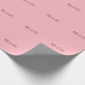 Light Pink Professional Unique Classic Handwriting Cadeaupapier (Hoek)