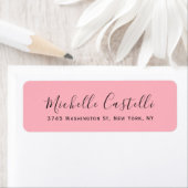 Light Pink Professional Unique Classic Handwriting Etiket (Insitu)