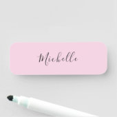 Light Pink Professional Unique Classic Handwriting Naamplaatje (In situ)