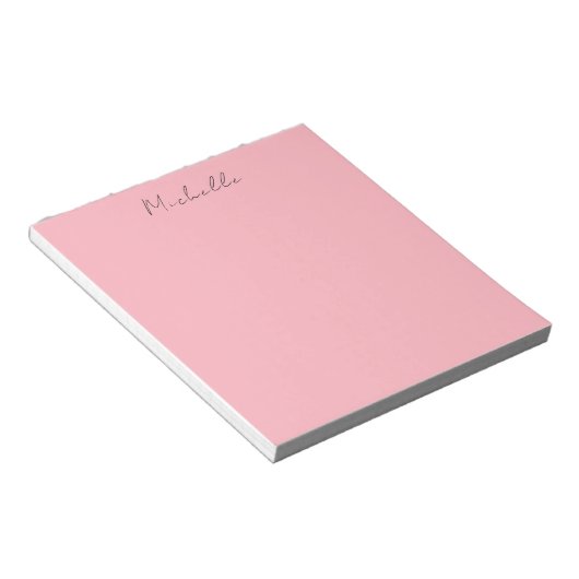 Light Pink Professional Unique Classic Handwriting Notitieblok (Schuin)
