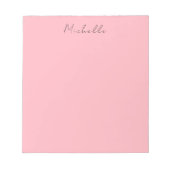 Light Pink Professional Unique Classic Handwriting Notitieblok (Voorkant)