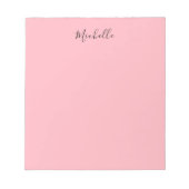 Light Pink Professional Unique Classic Handwriting Notitieblok (Voorkant)
