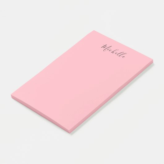 Light Pink Professional Unique Classic Handwriting Post-it® Notes (Schuin)