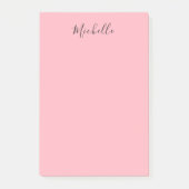 Light Pink Professional Unique Classic Handwriting Post-it® Notes (Voorkant)