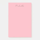 Light Pink Professional Unique Classic Handwriting Post-it® Notes (Voorkant)