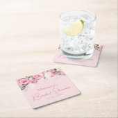 Light Pink Roses Floral Kartonnen Onderzetters (Insitu)