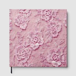 Light Pink Roses Lace Look Gastenboek