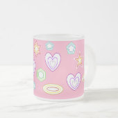 Light Pink shapes mug Matglas Koffiemok (Voorkant rechts)