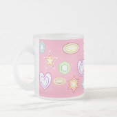 Light Pink shapes mug Matglas Koffiemok (Links)