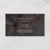 Light Pink Shiny Metallic Flower  Business Card Visitekaartje (Achterkant)