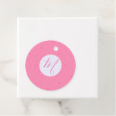 Light Pink Squiggly Squares Personalized Party Bedankjes Labels (In situ)