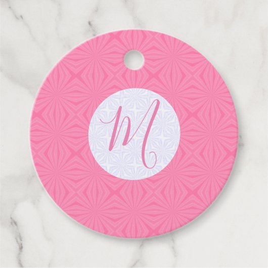 Light Pink Squiggly Squares Personalized Party Bedankjes Labels (Voorkant)
