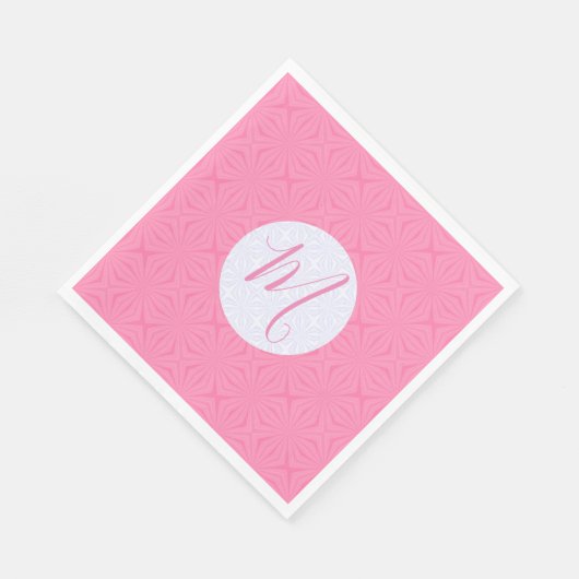 Light Pink Squiggly Squares Personalized Party Servet (Hoek)