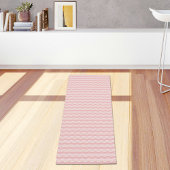 Light Pink Waves Pattern Yoga Mat