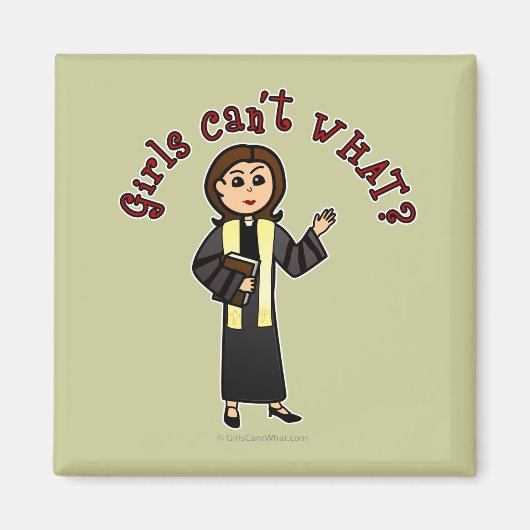 Light Preacher Girl Magneet (Voorkant)