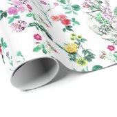 Light Pretty Summer Floral Pattern Cadeaupapier (Rol Hoek)