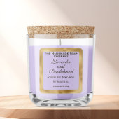 Light Purple and Gold Foil Candle Label
