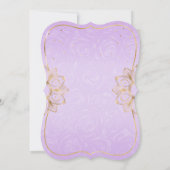 Light Purple and Gold Quince Rustic Horse Birthday Kaart (Achterkant)