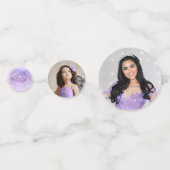 Light Purple and Silver Elegant Photo Confetti (Voorkanten)