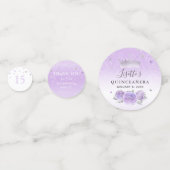 Light Purple and Silver Elegant Photo Confetti (Achterkanten)