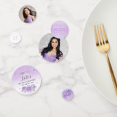 Light Purple and Silver Elegant Photo Confetti (Groep)