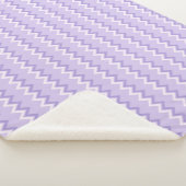 Light Purple Chevron Pattern Sherpa Blanket Deken (3/4)