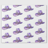 Light Purple Cowgirl Hat Cadeaupapier (Vlak)