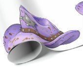 Light Purple Cowgirl Hat Cadeaupapier (Rol Hoek)