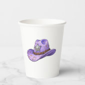 Light Purple Cowgirl Hat Papieren Bekers (Voorkant)