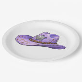Light Purple Cowgirl Hat Papieren Bordje (Gekanteld)