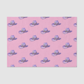 Light Purple Cowgirl Hat-Pink Background Tissuepapier