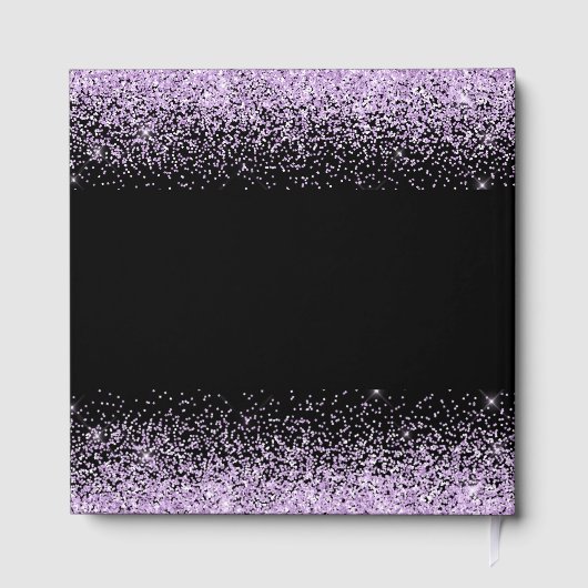 Light Purple Dress Faux Glitter Quinceanera Gastenboek (Achterkant)