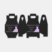 Light Purple Dress Faux Glitter Sweet 16 Birthday Bedankdoosjes (Uitgevouwen)