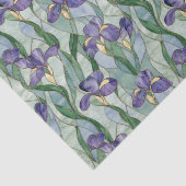 Light Purple Flowers Glas in lood Effect Tissuepapier (Detail)